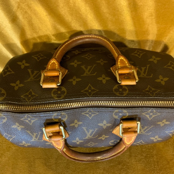 Louis Vuitton Speedy 25 Monogram Leather Satchel Shoulder Bag Purse - Picture 6 of 16